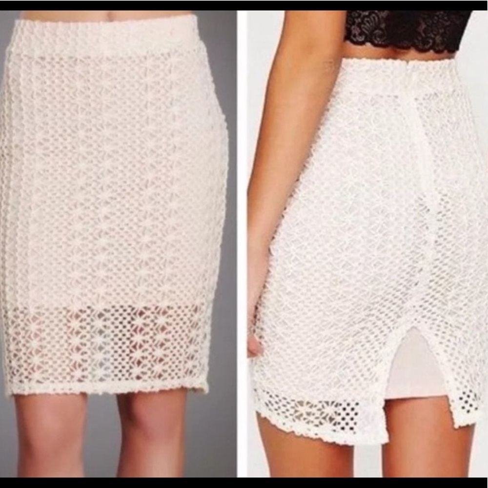 Free People Crochet Skirt